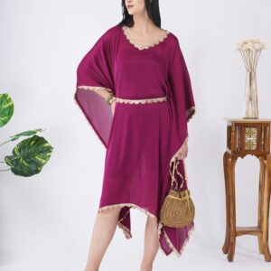 Wine Color Kaftan